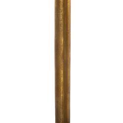 Parker Modern Classic White Marble Top Brass Aluminum Round Side End Table|