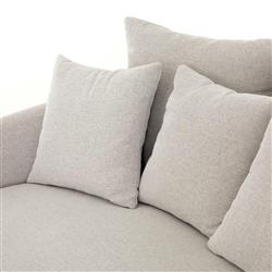 Louisa Modern Classic Off White Performance Round Sofa - 62"W|