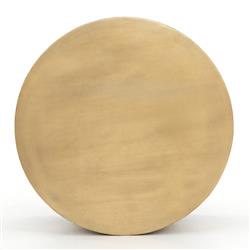 Maddux Modern Classic Antique Brass Ombre Iron Cylinder Round Coffee Table|