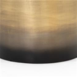 Maddux Modern Classic Antique Brass Ombre Iron Cylinder Round Coffee Table|