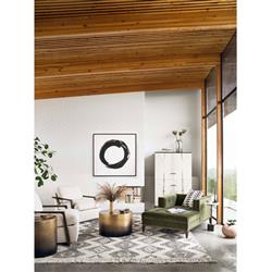 Maddux Modern Classic Antique Brass Ombre Iron Cylinder Round Coffee Table|