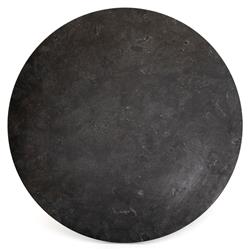 Perry Modern Classic Black Bluestone Top Iron Round Dining Table - 42"W|
