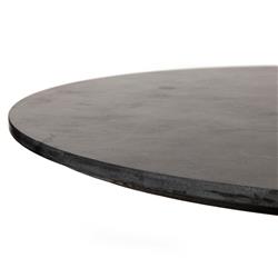 Perry Modern Classic Black Bluestone Top Iron Round Dining Table - 42"W|