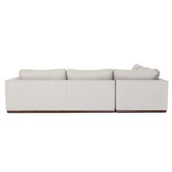 Stanley Modern Classic Light Grey Upholstered Corner Sectional - 120"|