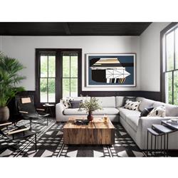 Stanley Modern Classic Light Grey Upholstered Corner Sectional - 120"|