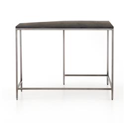 Theodore Industrial Loft Black Wood Iron Corner Desk|