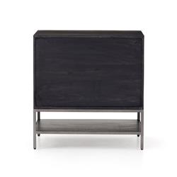 Theodore Industrial Loft Black Wood Filing Cabinet|