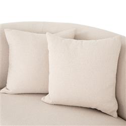 James Modern Classic Beige Performance Brown Oak Wood Chaise Lounge - Left Arm Facing|