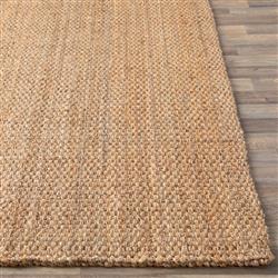 Jamie Coastal Beach Natural Brown Jute Rug - 2'6"x4'|