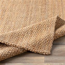 Jamie Coastal Beach Natural Brown Jute Rug - 2'6"x4'|