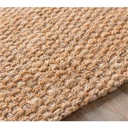 Jamie Coastal Beach Natural Brown Jute Rug - 2'6"x4'|