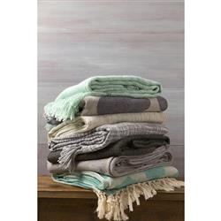 Angelie Modern Classic White Woven Throw Blanket|