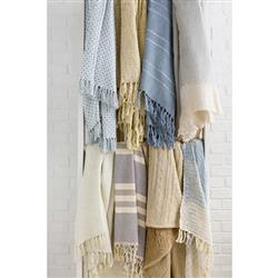 Angelie Modern Classic White Woven Throw Blanket|