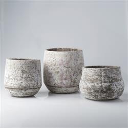 Romina Modern Classic Distressed Grey Cement Planter - Small|