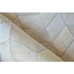 Modern Grey Leather Hide Herringbone Patterned Rug - 5G??x8GǦ|