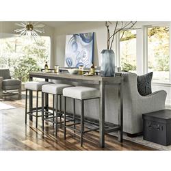 Addison Industrial Loft Grey Wood Dining Bar Table Set|