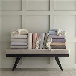 Sferra Modern Celine Black Cotton Throw Blanket|