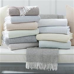 Sferra Modern Terzo Ocean Blue Throw Blanket|