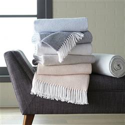 Sferra Modern Terzo Poolside Blue Throw Blanket|