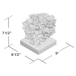 White White Ribbon Coral on Crystal Base|