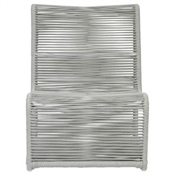 Mateo Coastal Grey Cushion Rope Outdoor Armless Club Chair|