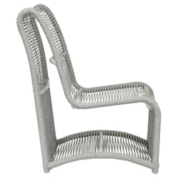 Mateo Coastal Grey Cushion Rope Outdoor Armless Club Chair|