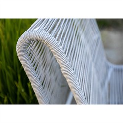 Mateo Coastal Grey Cushion Rope Outdoor Armless Club Chair|