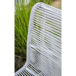 Mateo Coastal Grey Cushion Rope Outdoor Armless Club Chair|