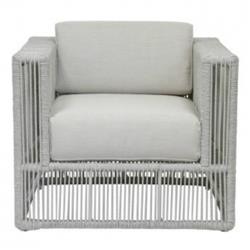 Mateo Coastal Grey Cushion Rope Outdoor Club Arm Chair|