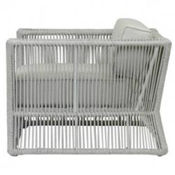 Mateo Coastal Grey Cushion Rope Outdoor Club Arm Chair|