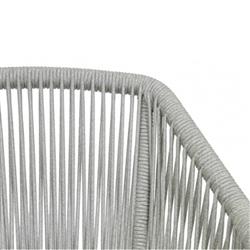 Mateo Coastal Grey Cushion Rope Outdoor Dining Arm Chair|