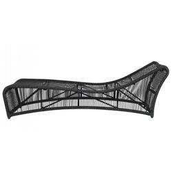 Levi Coastal Black Woven Rope Outdoor Chaise Lounge|