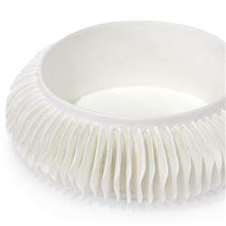 Palecek Antilles Coastal Beach White Round Porcelain Bowl|
