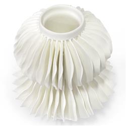 Palecek Antilles Coastal Beach White Porcelain Decorative Vase|