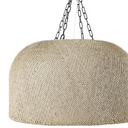 Palecek Augustine Coastal Beach Natural Brown Outdoor Dome Chandelier|