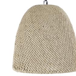 Palecek Augustine Coastal Beach Natural Brown Wicker Outdoor Cone Pendant|