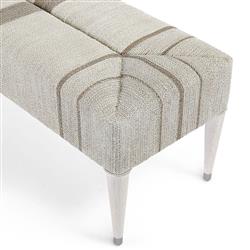 Palecek Fritz Coastal Beach Grey Lampakanai Rope Hardwood Bench|