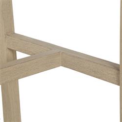 Dion Coastal Beach Light Grey Woven Rope Washed Natural Teak Outdoor Counter Stool|