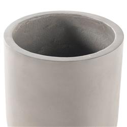 Yvonne Industrial Loft Grey Concrete Outdoor Round Planter|