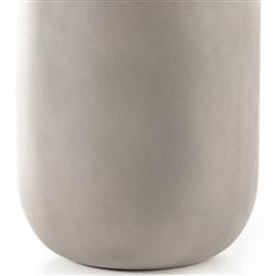Yvonne Industrial Loft Grey Concrete Outdoor Round Planter|
