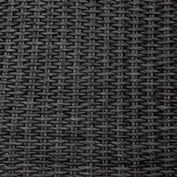 Ivanna Coastal Beach Black Woven Wicker Outdoor Dining Chair|
