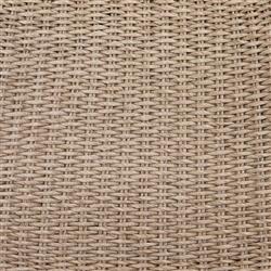 Ivanna Modern Classic Beige Woven Wicker Outdoor Dining Side Chair|