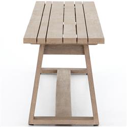 Cody Modern Classic Natural Teak Wood Outdoor Dining Bench|