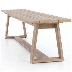 Cody Modern Classic Natural Teak Wood Outdoor Dining Bench|