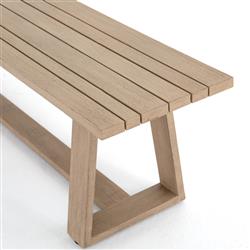 Cody Modern Classic Natural Teak Wood Outdoor Dining Bench|