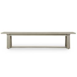 Cody Modern Classic Weathered Grey Teak Wood Outdoor Dining Bench|