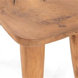 Zada Global Bazaar Natural Teak Wood Rectangular Outdoor Stool|