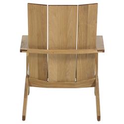 Ashland Modern Natural Teak White Cushion Outdoor Adirondack Chair|