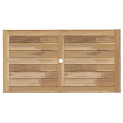 Croquet Coastal Natural Teak Outdoor Dining Table - 77.13"W|