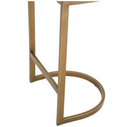 Eleanor Hollywood Regency White Performance Brushed Gold Frame Counter Stool|